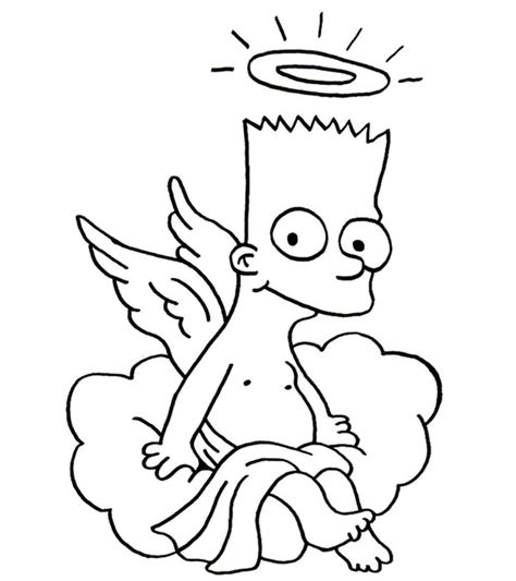 Bart Simpson Sad Coloring Pages Simpsons Characters C