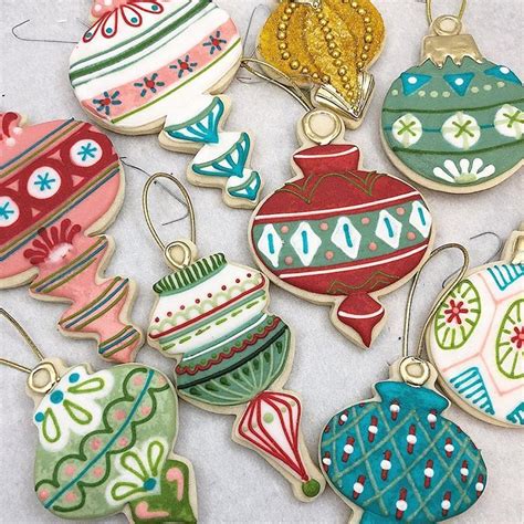 Edible Ornaments Otbpcookiecutters Christmas Cookies Decorated Sugar Cookies Decorated