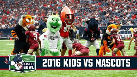 2016 Kids Vs Mascots Football More Mascot Madness Youtube