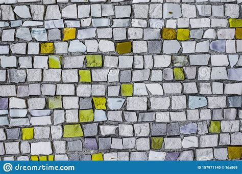 Diagonal Colorful Mosaic Texture On The Wall Stock Photo Image Of