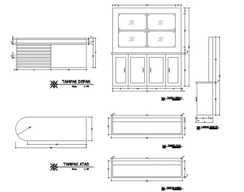 Dining Console Table Drawing In Dwg File Cadbull