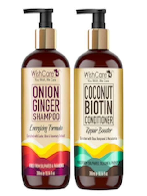 Buy Wishcare Red Onion Ginger Shampoo And Coconut Biotin Conditioner