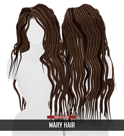 Mary Hair Redheadsims Cc