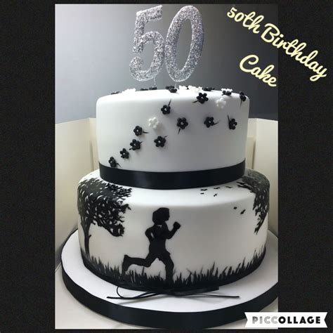 Miscellany of concept, colouration and embellishment are give these birthday cake demonstration stare specific and delicious. Silhouette cake for a runner | Running cake, Silhouette ...