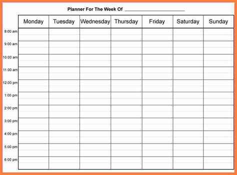 7 Day Weekly Calendar Free Printable Template Calendar Printables
