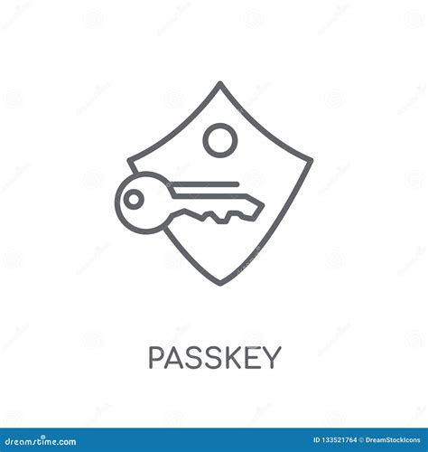 Linear Passkey Icon From Internet Security Outline Collection Thin
