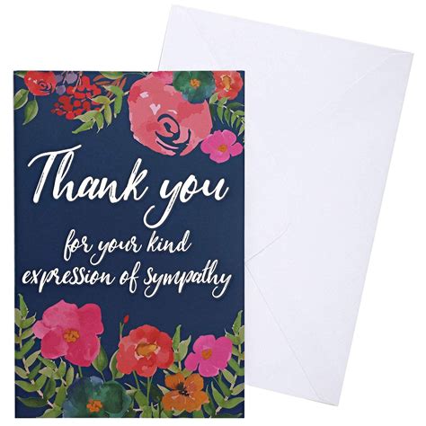 Kathleen M Roach Thank You For Your Sympathy Flowers Free Printable Funeral Thank You Card