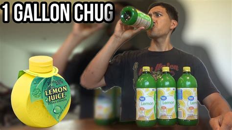 One Gallon Lemon Juice Chug Youtube