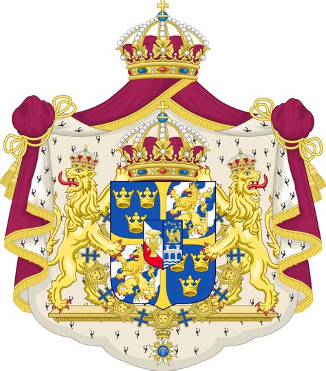 The lion in finland's coat of arms is symbolic of finland. File:Greater coat of arms of Sweden.svg - Wikimedia Commons