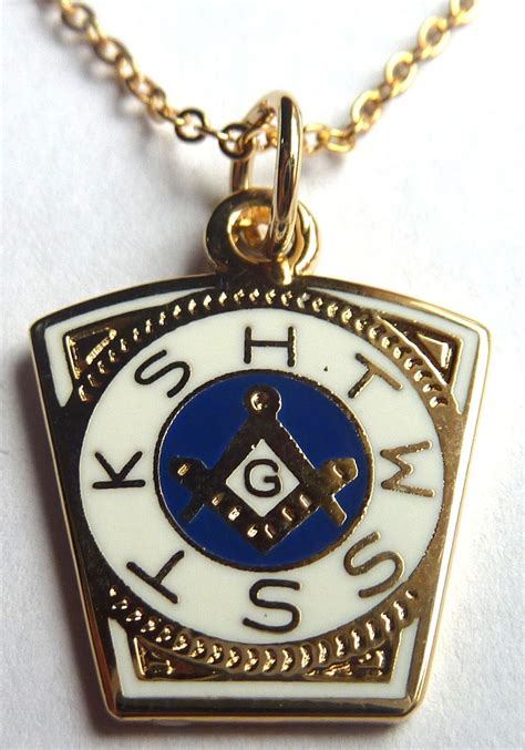 Royal Arch Order Keystone Masonic Freemason Pendant Necklace With Stock