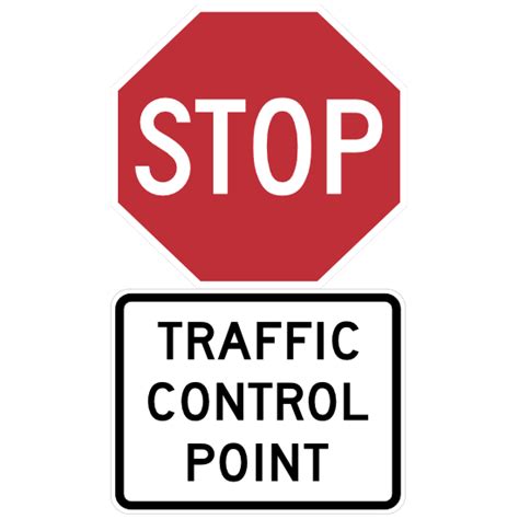 Stop Traffic Control Point Sticker