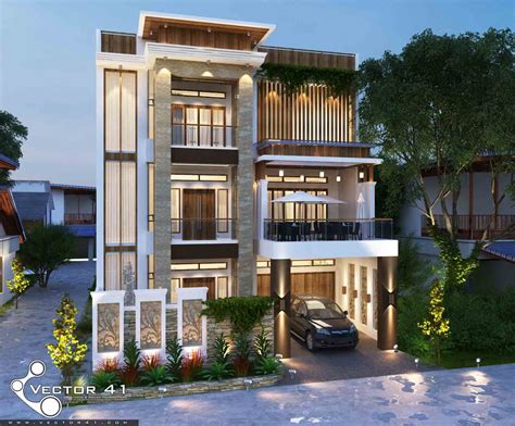 Luas lahan 140 m², bangunan 416 m². 74 Kumpulan Desain Rumah Mewah Minimalis 3 Lantai Paling ...