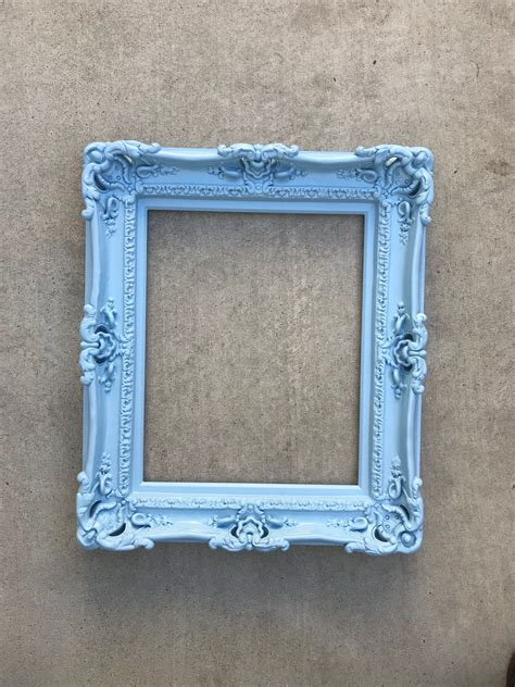 16x20 Baby Blue Picture Frame Baroque Mirror Shabby Chic Etsy Blue
