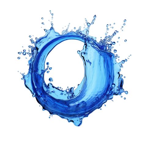 Blue Dynamic Water Flow Liquid Border Water Ring Visual Special Effects
