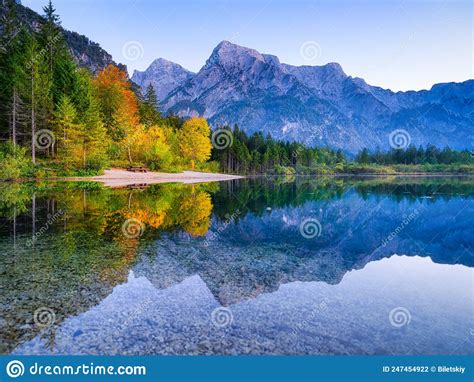 Mountains And Reflections On The Surface Of The Water Mountain Lake