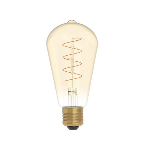 C04 Led Light Bulb St64 Gold Spiral Filament