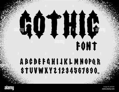 Gothic Font Ancient Font Gothic Letters Vintage Alphabet Letters
