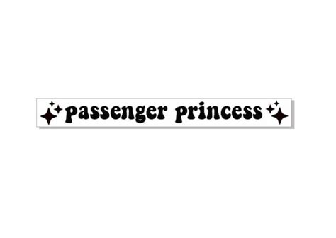 Passenger Princess 4 X 05 Car Vinyl Decal Rear Mirror Etsy