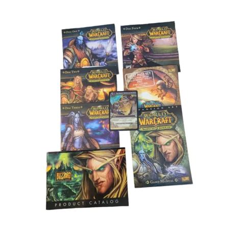 World Of Warcraft Pc Expansion Set Burning Crusade Disc Trading Card Manual Picclick