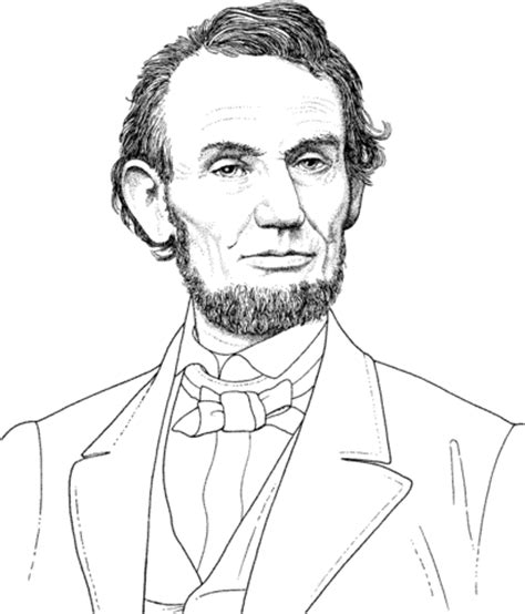 Our abraham lincoln mask is simple to make a perfect for a president's day craft. President Abraham Lincoln Portrait Coloring page | Free ...