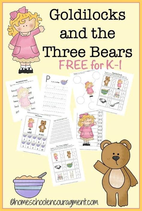 Goldilocks And The Three Bears Free Printable