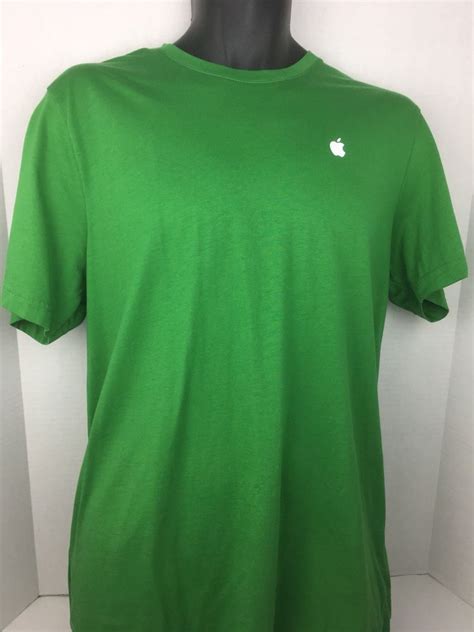 Details About Apple Store Employee Mens Green Medium T Shirt Logo Mac