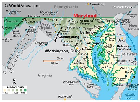 Maryland Maps And Facts Weltatlas