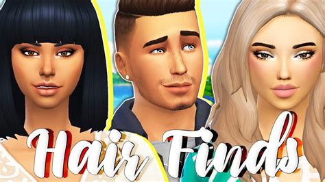 Maxis Match Cc Hair Finds😍 Female And Male The Sims 4 Youtube