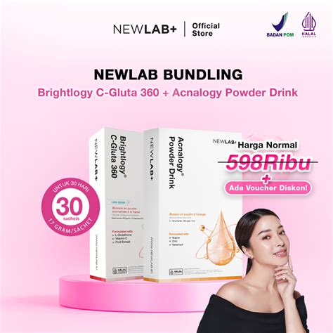 Jual NEWLAB Bundling Brightlogy C Gluta 360 Acnalogy Powder Drink