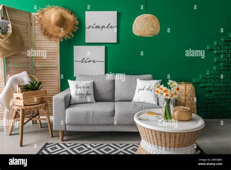 Stylish Interior Of Modern Living Room Stock Photo Alamy