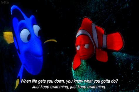 Just Keep Swimming Finding Nemo Gif Wifflegif
