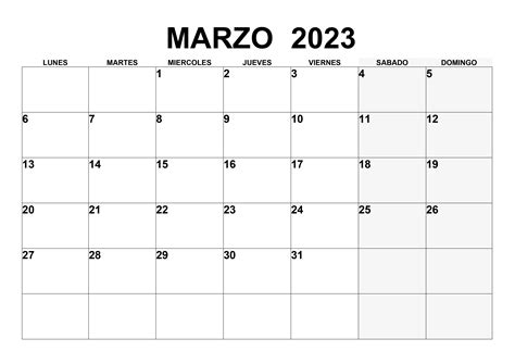 Calendario Marzo 2023 Pdf Imprimir Imagesee
