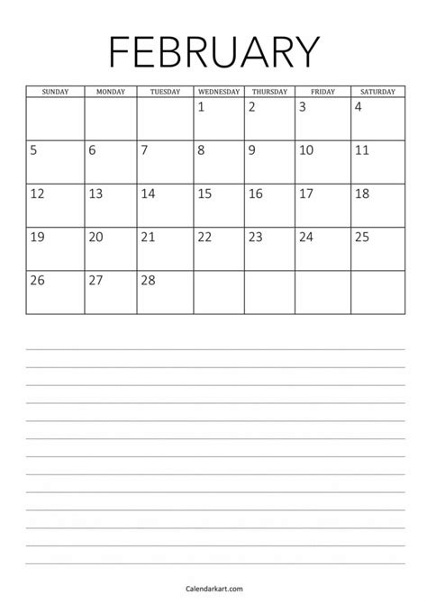 Free And Cute Printable February 2023 Calendar Calendarkart