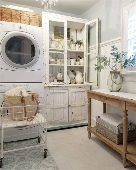 30 Unbelievably Inspiring Farmhouse Style Laundry Room Ideas Vintage