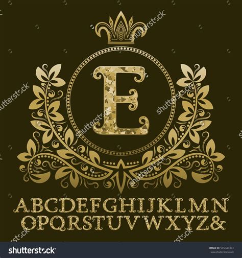 Logo Style Letter E Crown Royal Crests Monogram Initials Coat Of