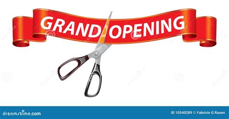 Grand Opening Poster Design Isolated White Background Royalty Free
