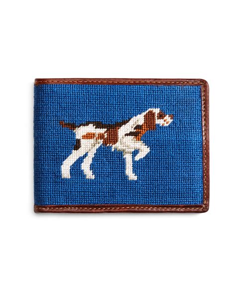 Lyst Brooks Brothers Duck Hunting Needlepoint Wallet In Blue For Men