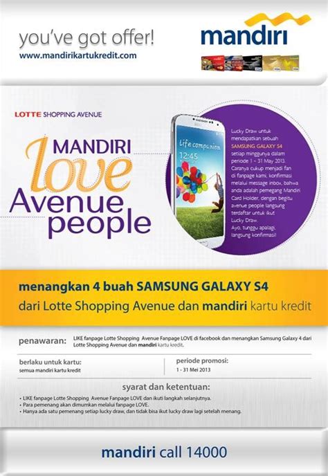 Promo Bank Mandiri Promo Lotte Shopping Avenue Dari Kartu Kredit Mandiri