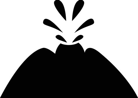Volcano Icon On White Background Erupting Volcano Sign Active