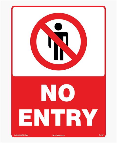 Blank No Entry Sign