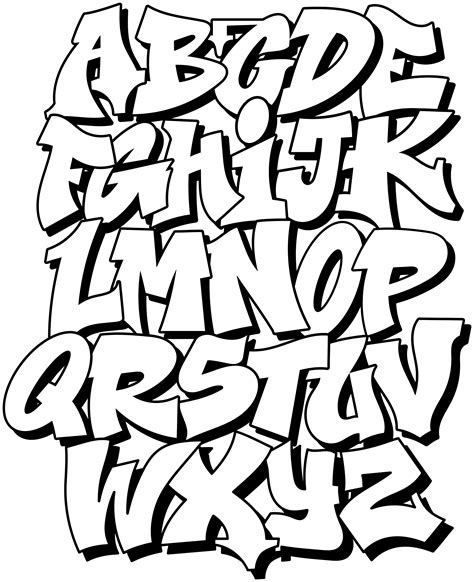 Old School Graffiti Alphabet Text Wall Decal Tenstickers