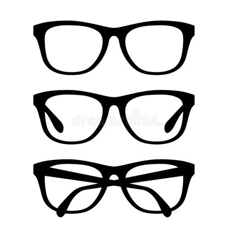 Black Glasses Set Vector Retro Eyeglasses Frames Set Stock Vector Illustration Of Eyewear