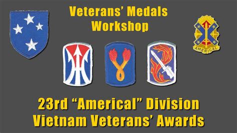 Americal 23rd Infantry Division Vietnam Veterans Medals And