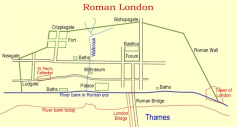 History Of London Roman London Map