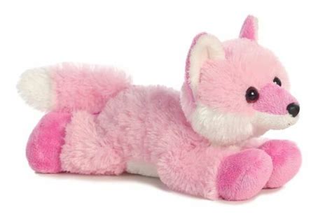 8 Inch Mini Flopsie Strawberry Cream Pink Fox Plush Stuffed Animal By