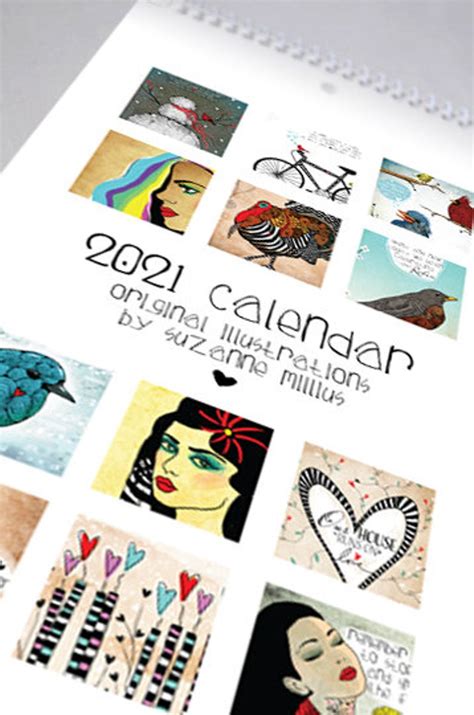 Preorder 2021 Wall Calendar Spiral Bound Limited Printing Etsy