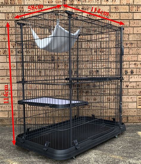 4 Level Storey Boltless Alloy Metal Cat Cage Hamster Enclosure