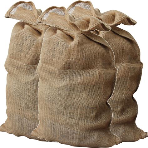 Gardenmate Pack Of 3 Premium Large Hessian Jute Sacks Each Bag 135x65