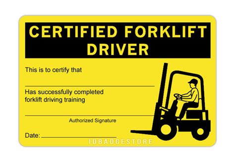Free Printable Forklift License Template Printable Templates