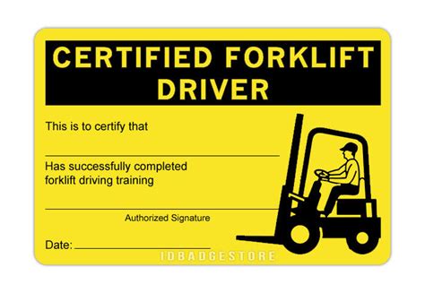 Forklift Certification Card Template – Best Templates Ideas